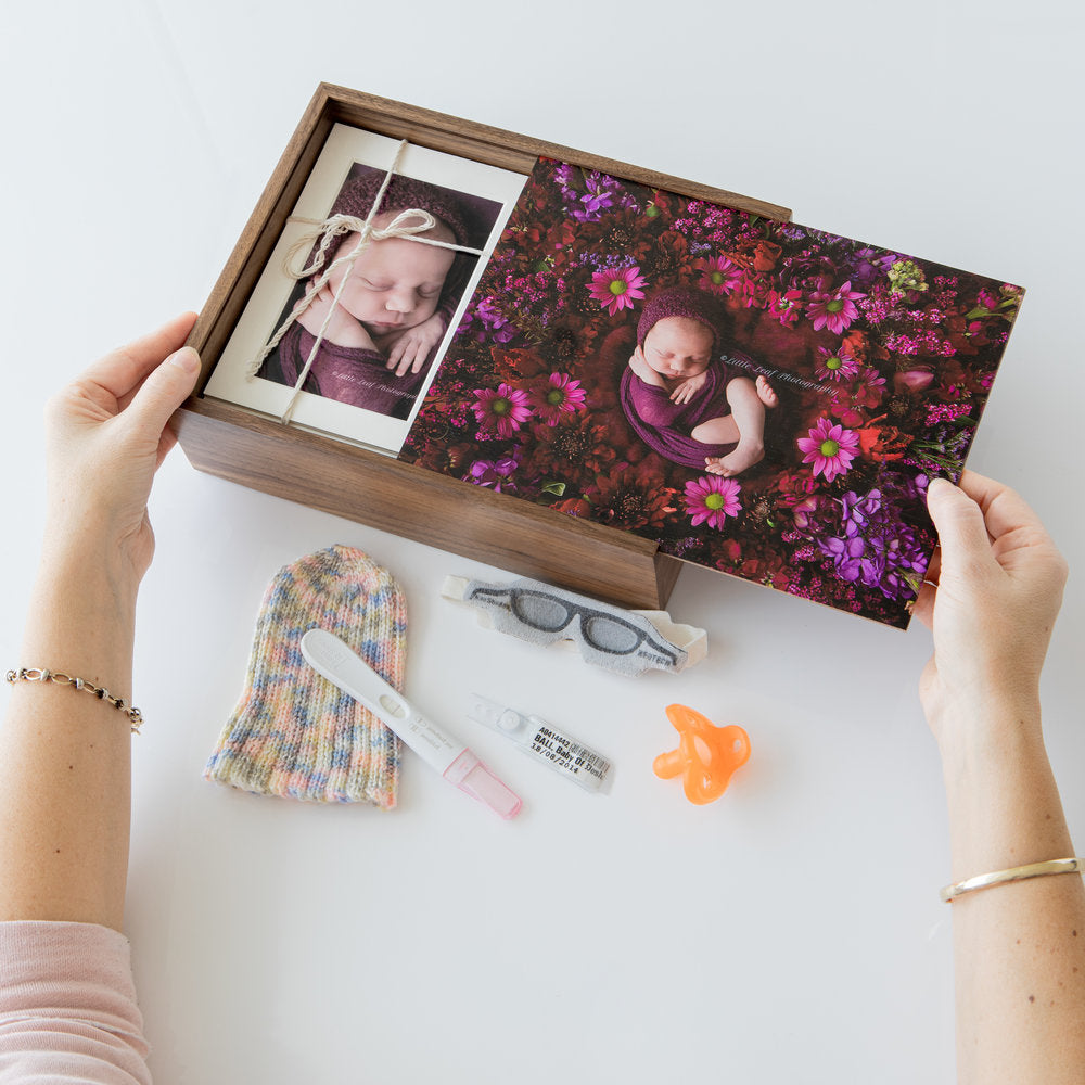 Wooden Memory Photo Box: 8x10 inch WALNUT (EMPTY - Photo lid is an optional extra). The Photographer's Toolbox PD Custom Product 77.00 The Photographer's Toolbox